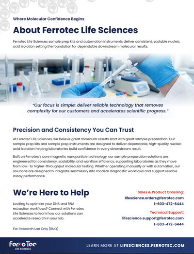 Ferrotec Life Sciences Overview
